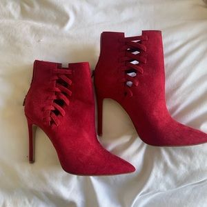 NWOT Aldo Red High Heeled Booties